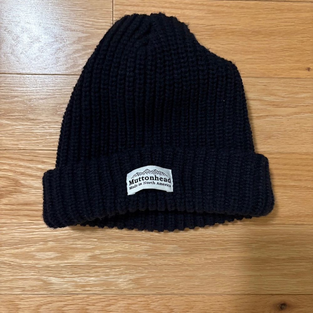 Mutton head navy chunky toque
